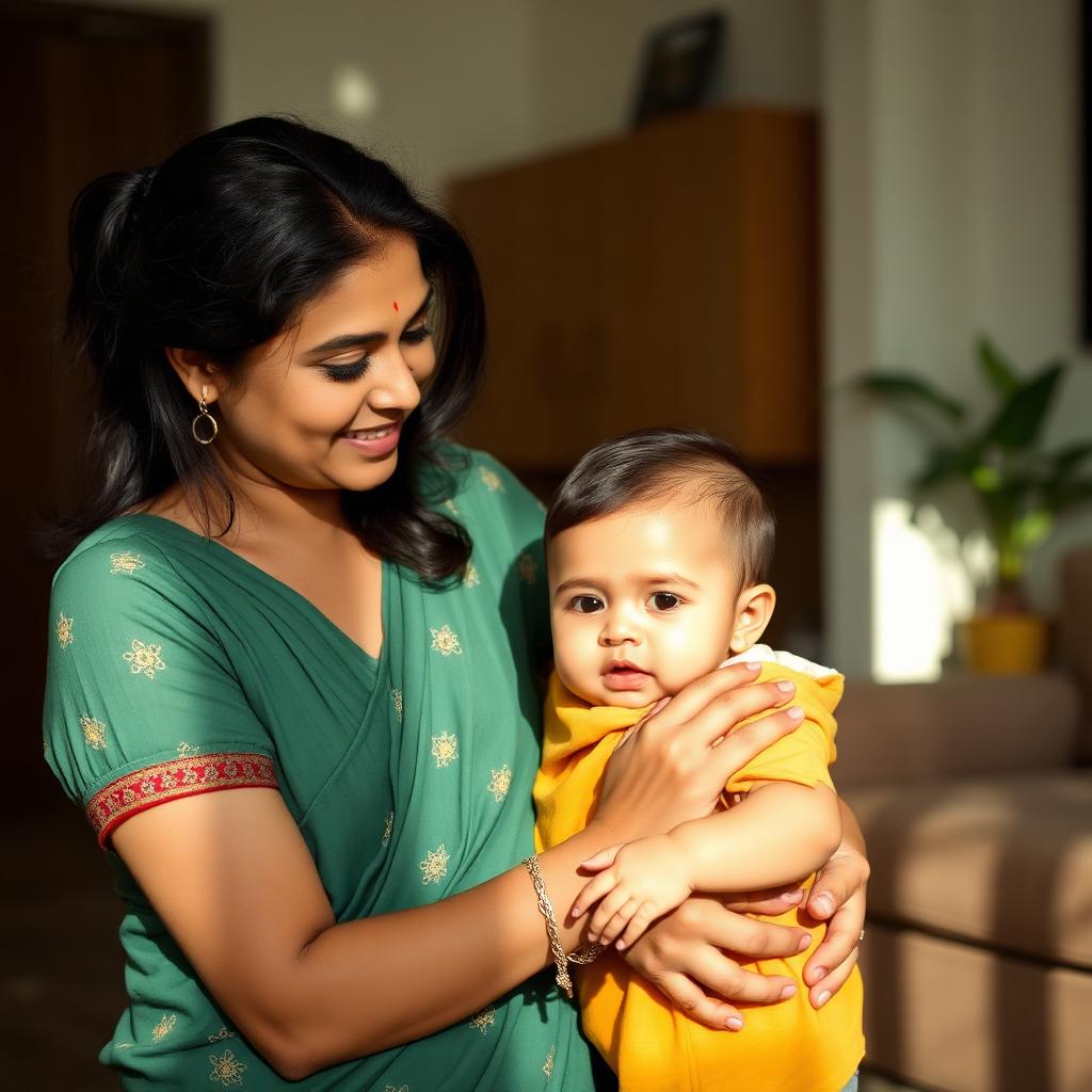 Verified nanny caring for a child