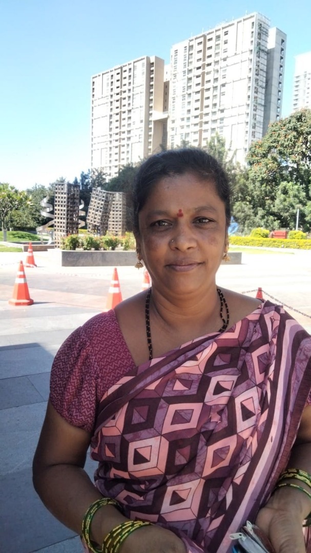 Shivamma - Part time Cleaner in Pipe Line Park in Bangalore Bengaluru